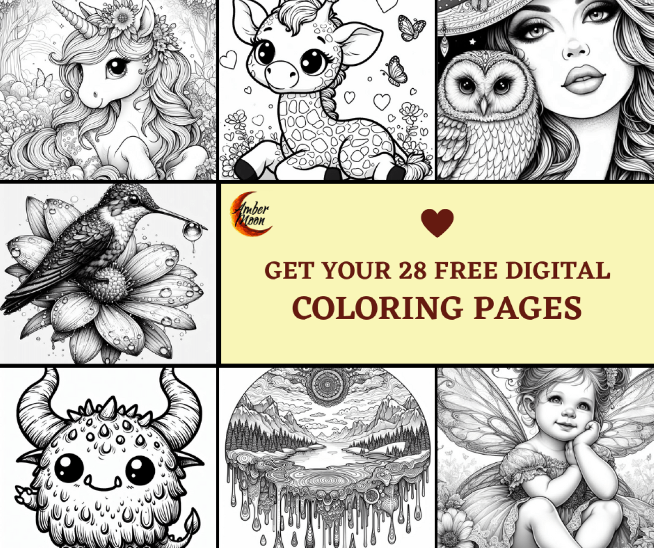 28 Free Coloring Book Pages