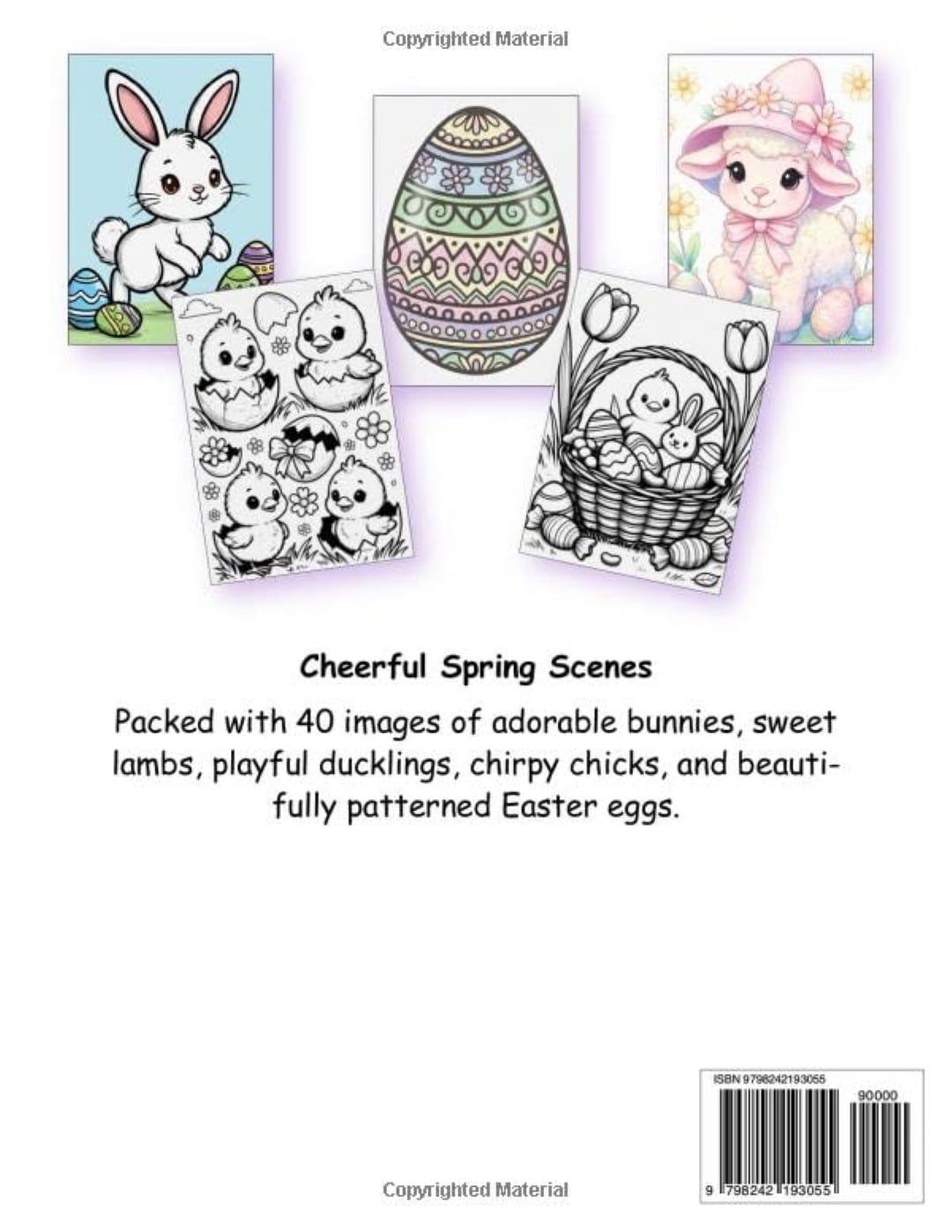 Easter Coloring Book Back Cover