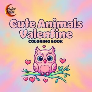 Cute Animals Valentine Coloring Book