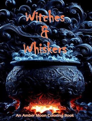 Witches & Wiskers coloring book by Amber Moon